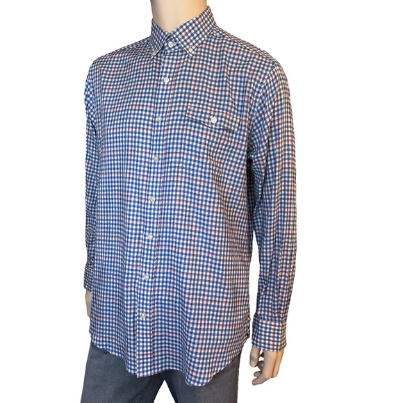 Vineyard Vines Shirt Shep & Ian Window Pane Button Down Collar Crosby Slim Fit - Picture 4 of 15